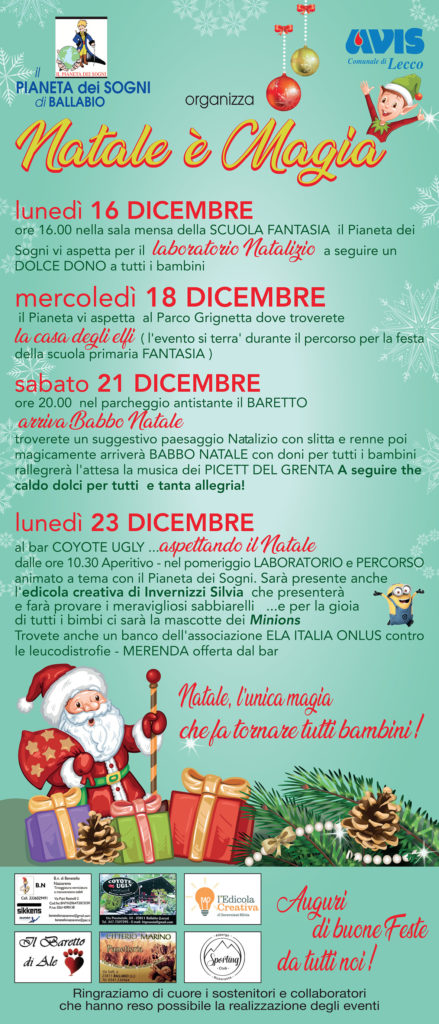 Auguri Di Natale Minions.Eventi Di Natale A Ballabio Lago Di Como E Valsassina