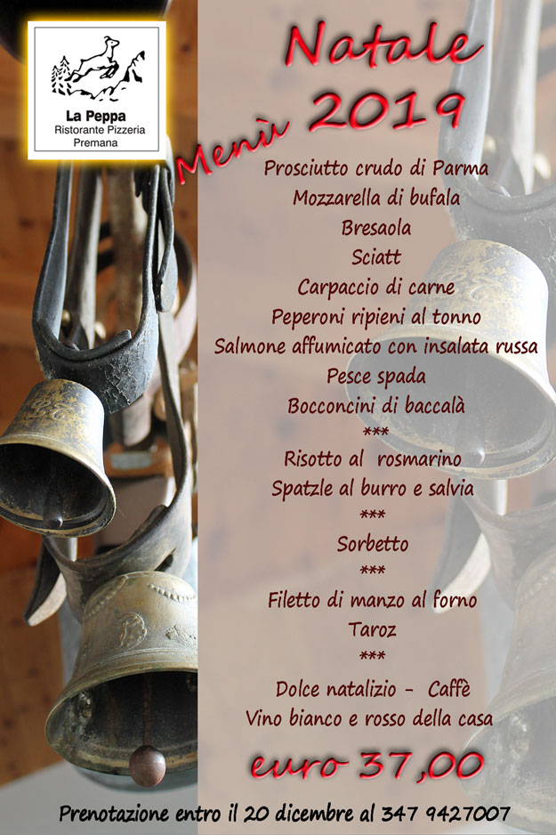 Menu Di Natale In Ristorante.Menu Di Natale Al Ristorante La Peppa Lago Di Como E Valsassina