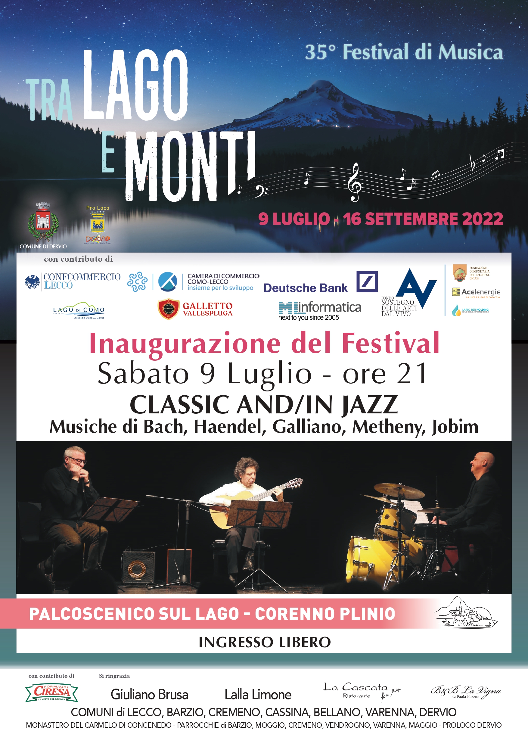 Inaugurazione Festival Musicale Tra Lago e Monti a Corenno Plinio